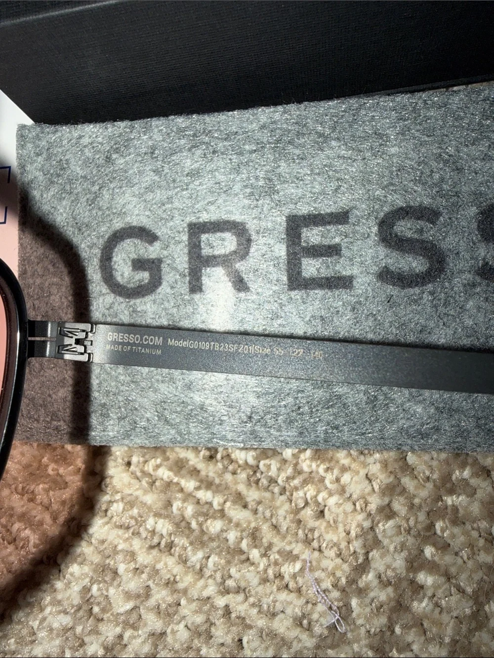 NWOT Gresso Henderson/Titanium Sunglasses